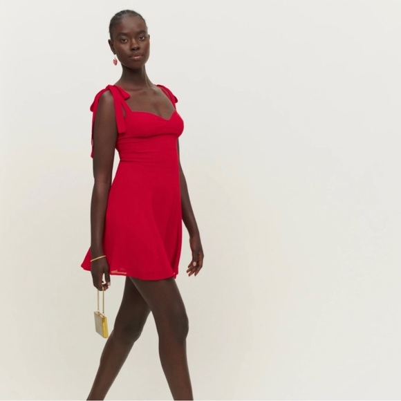 NWT Reformation Red Dress - Picture 5 of 7